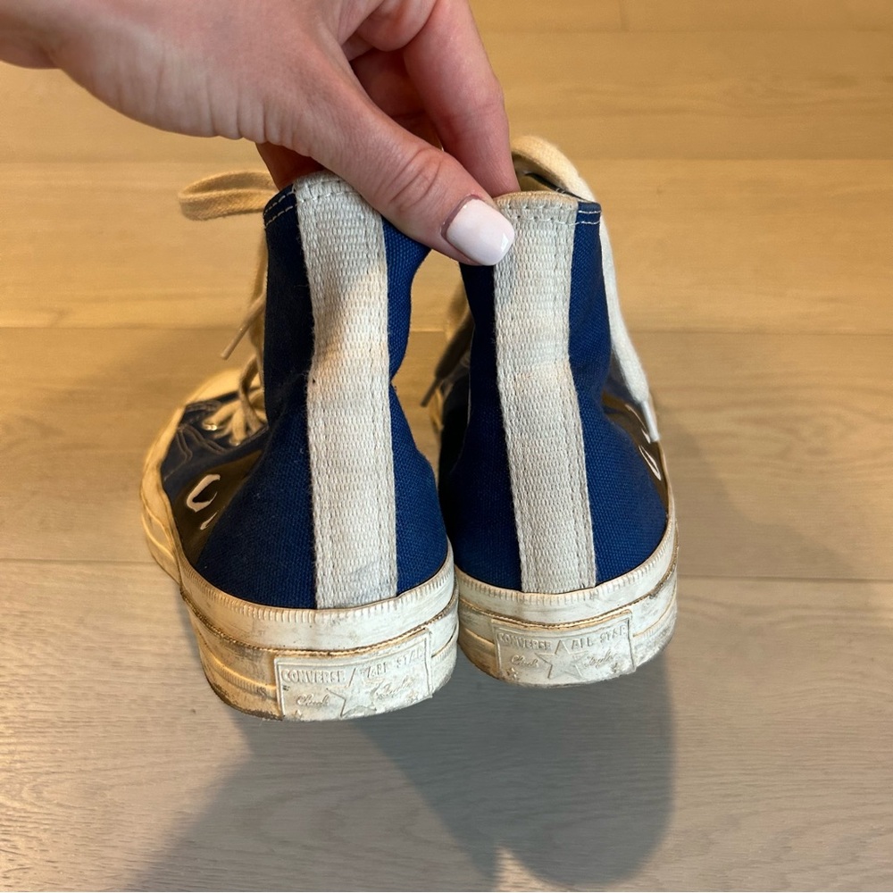 Converse Comme des Garçons PLAY High-Top Sneakers Size Women’s 8 - Picture 4 of 10
